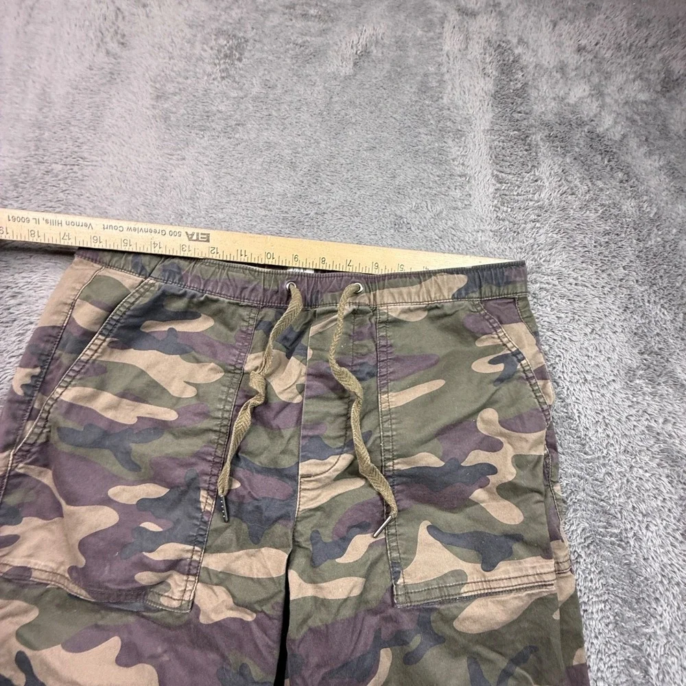 GAP Mens Camo Utility Joggers M Tapered Leg Stretch Cotton Drawstring Waist
